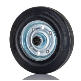 1 pcs - Tente Black Rubber Corrosion Resistant Trolley Wheel, 410kg