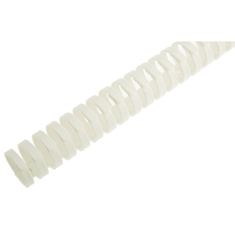 1 pcs - HellermannTyton HTC White Slotted Flexible Panel Trunking - Flexible Slot, W30 mm x D30mm, L0.5m, Plastic