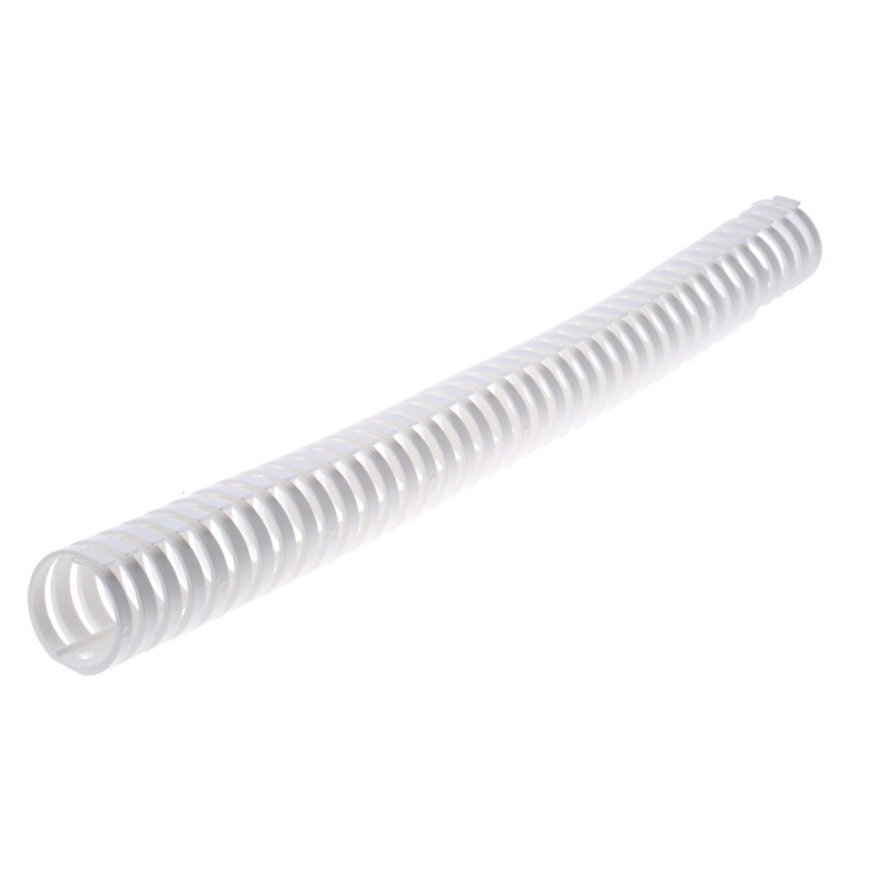 1 pcs - HellermannTyton White Slotted Flexible Panel Trunking - Flexible Slot, W45 mm x D48mm, L0.5m, Plastic