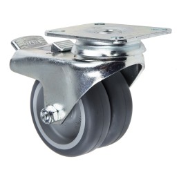 1 pcs - Tente Braked Swivel Castor Wheel, 80kg Capacity, 75mm Wheel