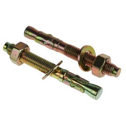 1 Bag of 5 - RS PRO Carbon Steel Anchor Bolt M12 x 100mm, 12mm Fixing Hole