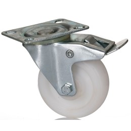 1 pcs - RS PRO Braked Swivel Castor Wheel, 70kg Capacity, 75mm Wheel