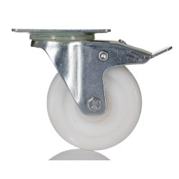 1 pcs - RS PRO Braked Swivel Castor Wheel, 70kg Capacity, 75mm Wheel