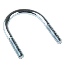 1 Bag of 5 - M10 60mm Bright Zinc Plated Steel Round U-Bolt