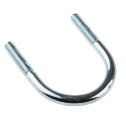 1 Bag of 5 - M10 60mm Bright Zinc Plated Steel Round U-Bolt