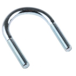 1 Bag of 5 - M10 51mm Bright Zinc Plated Steel Round U-Bolt