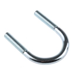 1 Bag of 5 - M10 51mm Bright Zinc Plated Steel Round U-Bolt