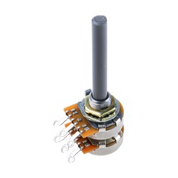 100 pcs - TE Connectivity 100kΩ Rotary Potentiometer 2-Gang Panel Mount, 27ESB104MMF50N