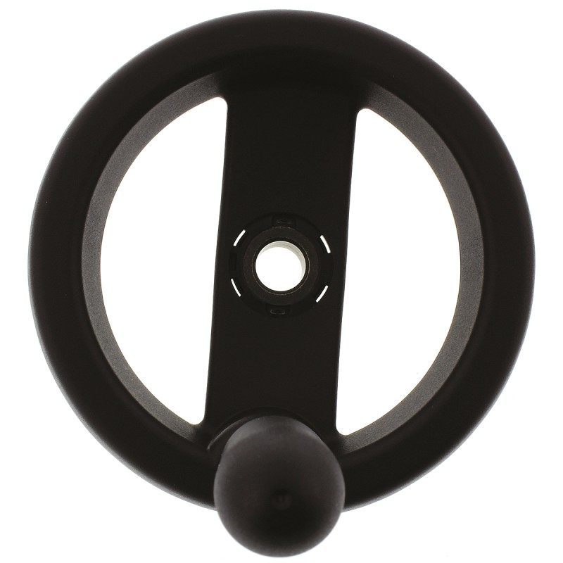 1 pcs - Elesa Black Technopolymer Hand Wheel, 99mm diameter