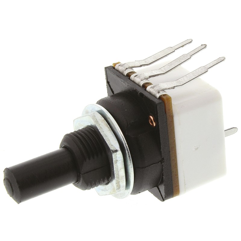 100 pcs - TE Connectivity 10kΩ Rotary Potentiometer 1-Gang Panel Mount, 17PCSA103MC19P