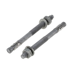1 Bag of 5 - RS PRO Carbon Steel Anchor Bolt M12 x 145mm, 12mm Fixing Hole