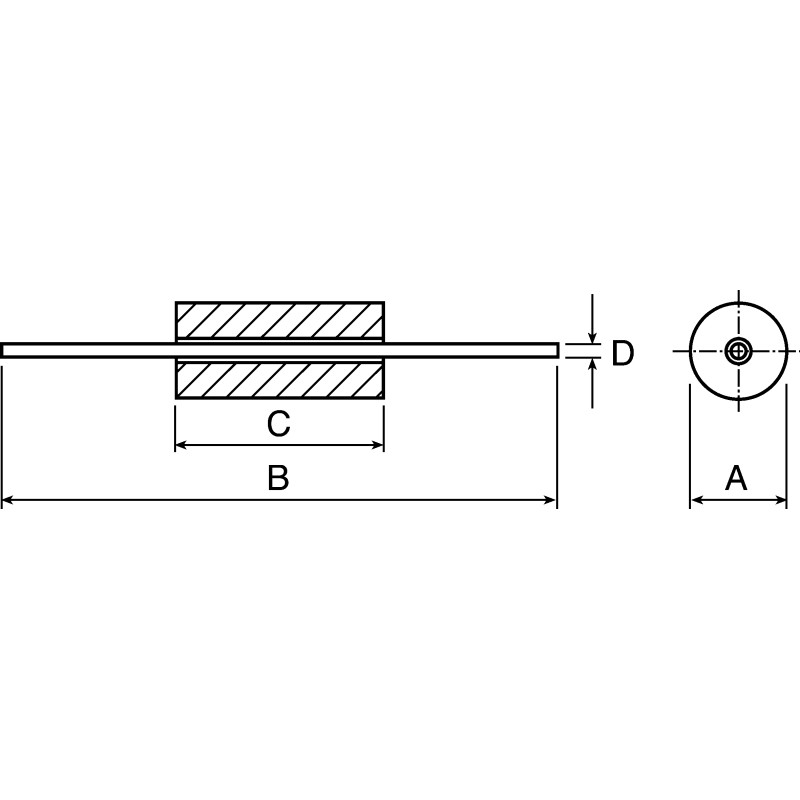 50 pcs - Fair-Rite Ferrite Bead, 3.5 (Dia.) x 8.9mm (Axial), 88Ω impedance at 25 MHz, 133Ω impedance at 100 MHz