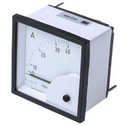 1 pcs - HOBUT D72SD Analogue Panel Ammeter 0/40A Direct Connected AC, 72mm x 72mm Moving Iron