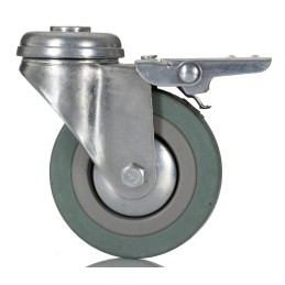 1 pcs - RS PRO Braked Swivel Castor Wheel, 70kg Capacity, 75mm Wheel