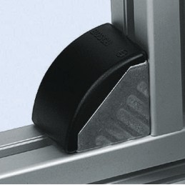 1 pcs - Bosch Rexroth Black Polypropylene Angle Bracket Cap, 20 x 40 mm Strut Profile, 6mm Groove