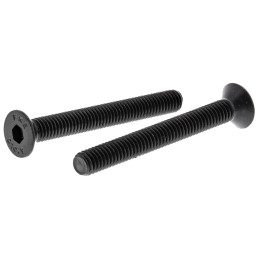 1 Bag of 50 - RS PRO Black, Self-Colour Steel Hex Socket Countersunk Screw, DIN 7991, M6 x 50mm