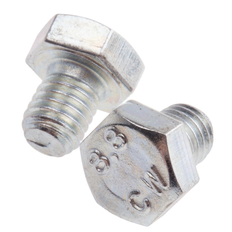 1 Bag of 50 - Zinc Plated Steel Hex, Hex Bolt, M8 x 10mm