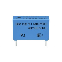 1000 pcs - EPCOS B81123 Metallised Polypropylene Film Capacitor, 3 kV dc, 500 V ac, ±20%, 1nF, Through Hole