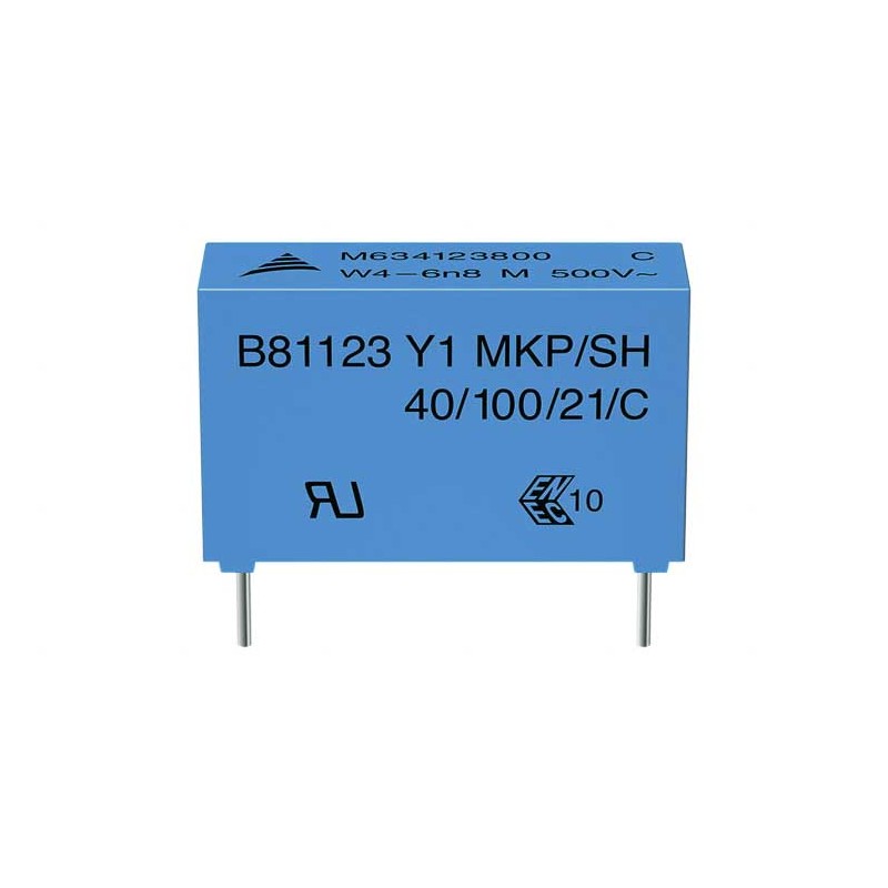 1000 pcs - EPCOS B81123 Metallised Polypropylene Film Capacitor, 3 kV dc, 500 V ac, ±20%, 1nF, Through Hole