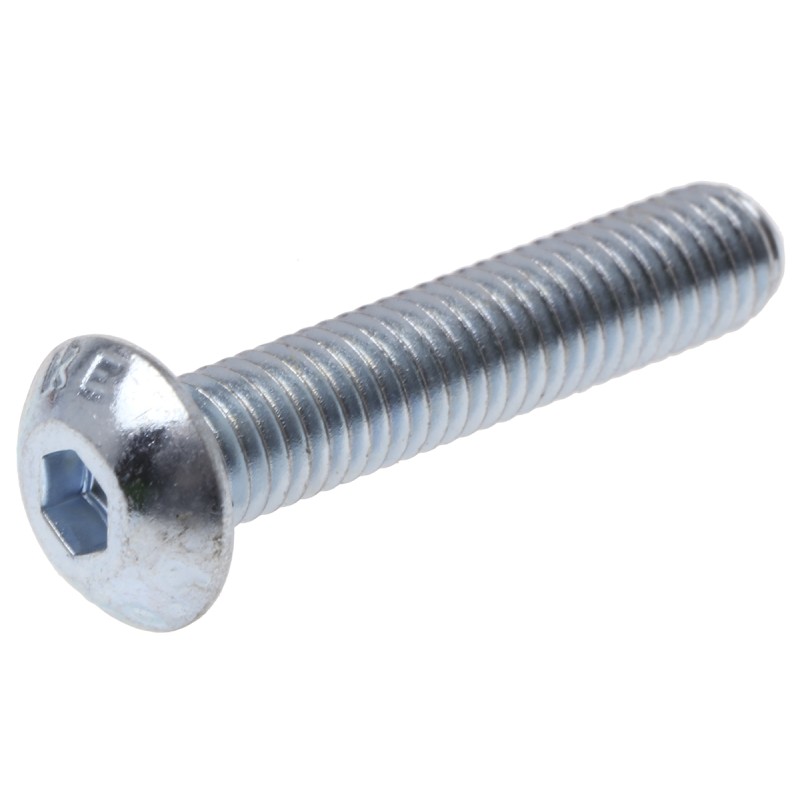 1 Bag of 50 - RS PRO Bright Zinc Plated Steel Hex Socket Button Screw, ISO 7380, M5 x 25mm