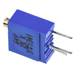 200 pcs - 2kΩ, Through Hole Trimmer Potentiometer 0.5W Top Adjust Vishay, 64Y