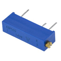 200 pcs - 5kΩ, Through Hole Trimmer Potentiometer 0.5W Side Adjust Vishay, 43P