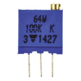 200 pcs - 100kΩ, Through Hole Trimmer Potentiometer 0.5W Top Adjust Vishay, 64W