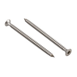 1 Bag of 50 - RS PRO Pozidriv Countersunk Stainless Steel Wood Screw, A2 304, 6mm Thread, 100mm Length