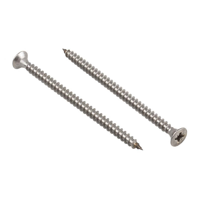 1 Bag of 50 - RS PRO Pozidriv Countersunk Stainless Steel Wood Screw, A2 304, 6mm Thread, 100mm Length
