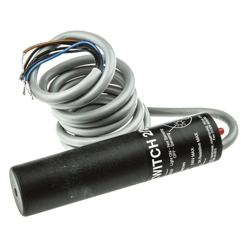 1 pcs - Tempatron Capacitive Barrel-Style Proximity Sensor, 25 mm Detection, 24 V ac/dc, IP67