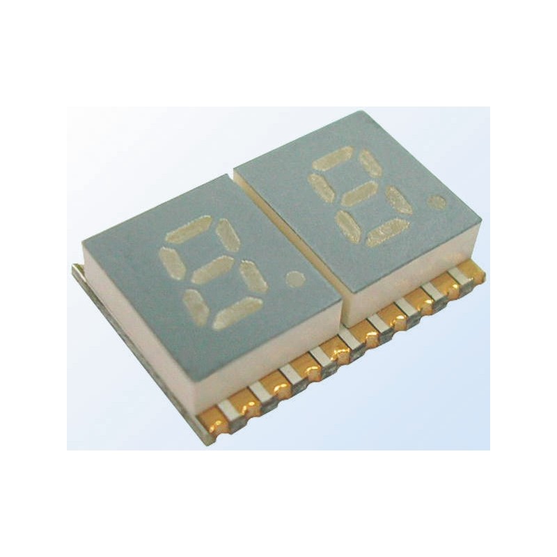 5 pcs - KCDC03-106 Kingbright 2 Digit 7-Segment LED Display, CC Orange 46 mcd RH DP 7.6mm