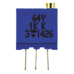 200 pcs - 1kΩ, Through Hole Trimmer Potentiometer 0.5W Top Adjust Vishay, 64Y