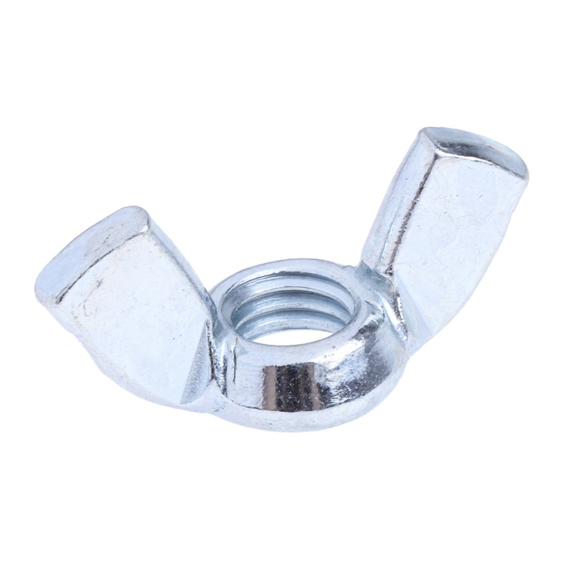 1 Bag of 50 - 36mm Bright Zinc Plated Steel Wingnut, M8