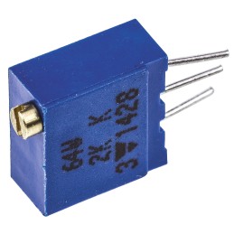 200 pcs - 2kΩ, Through Hole Trimmer Potentiometer 0.5W Top Adjust Vishay, 64W