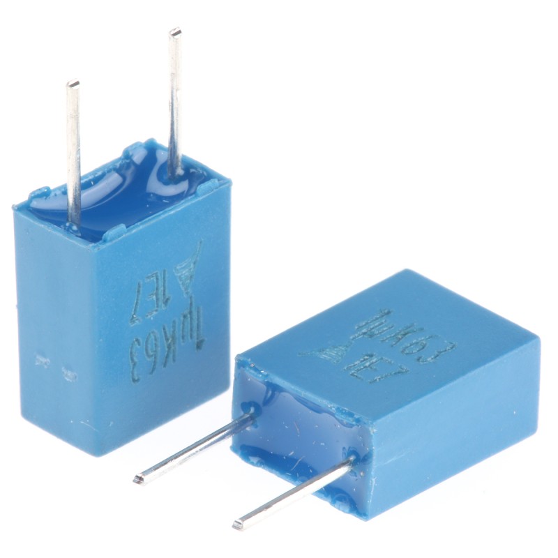 1500 pcs - EPCOS B32529 Polyester Film Capacitor, 40 V ac, 63 V dc, ±10%, 1μF, Through Hole