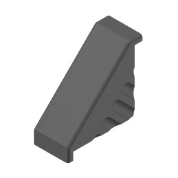 1 pcs - Bosch Rexroth Black Polypropylene Angle Bracket Cap, 40 x 80 mm Strut Profile, 10mm Groove