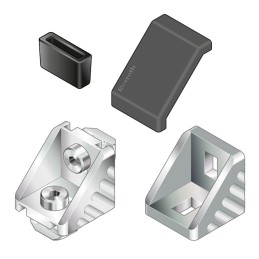 1 pcs - Bosch Rexroth M4 Angle Bracket Connecting Component, Strut Profile 20 mm, Groove Size 6mm