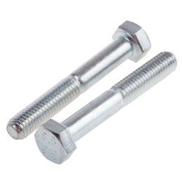 1 Bag of 50 - Bright Zinc Plated Steel, Hex Bolt, M5 x 35mm