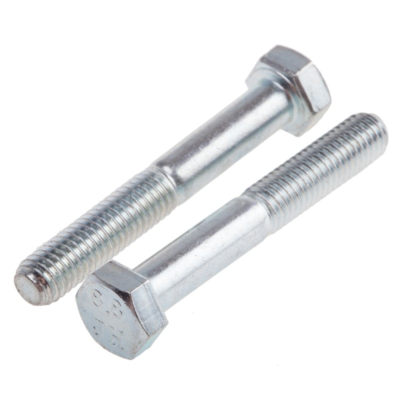 1 Bag of 50 - Bright Zinc Plated Steel, Hex Bolt, M5 x 35mm
