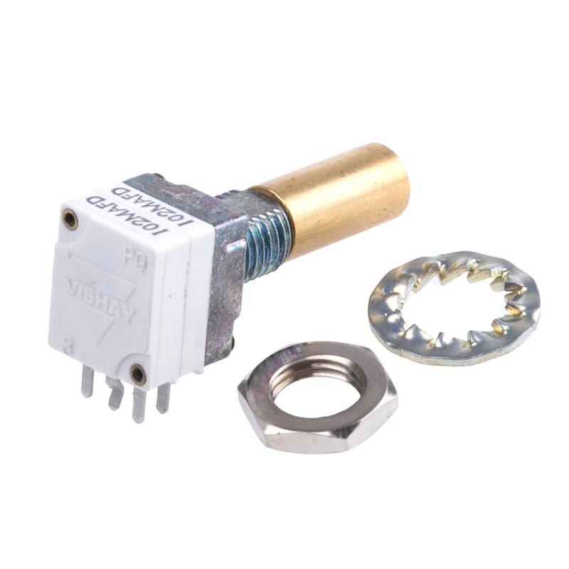 25 pcs - Vishay 1kΩ Rotary Potentiometer 2-Gang, Panel Mount (Through Hole), P9A2R100FISX1102MA