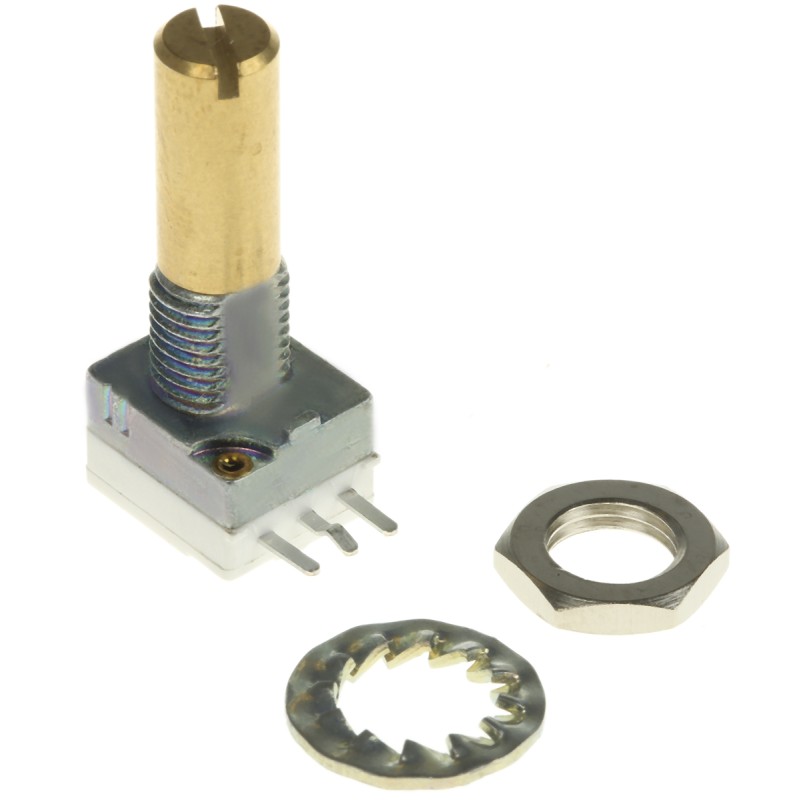 25 pcs - Vishay 1kΩ Rotary Potentiometer 1-Gang, Panel Mount (Through Hole), P9A1R100FISX1102MA