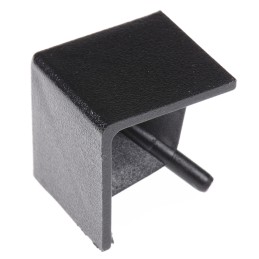 1 pcs - Bosch Rexroth Black Polypropylene Corner Bracket Cap, 20 x 20R Strut Profile, 6mm Groove