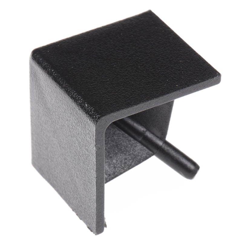 1 pcs - Bosch Rexroth Black Polypropylene Corner Bracket Cap, 20 x 20R Strut Profile, 6mm Groove