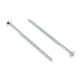1 Bag of 50 - RS PRO Pozidriv Countersunk Steel Wood Screw Bright Zinc Plated, No. 10 Thread, 3.1/2in Length