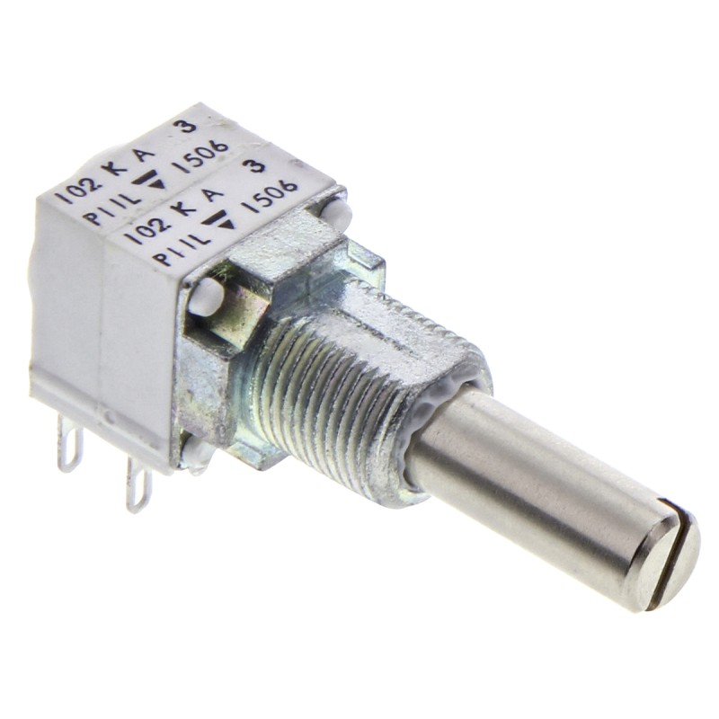 40 pcs - Vishay 1kΩ Rotary Potentiometer 2-Gang Panel Mount, P11L2V0FLSY00102KA