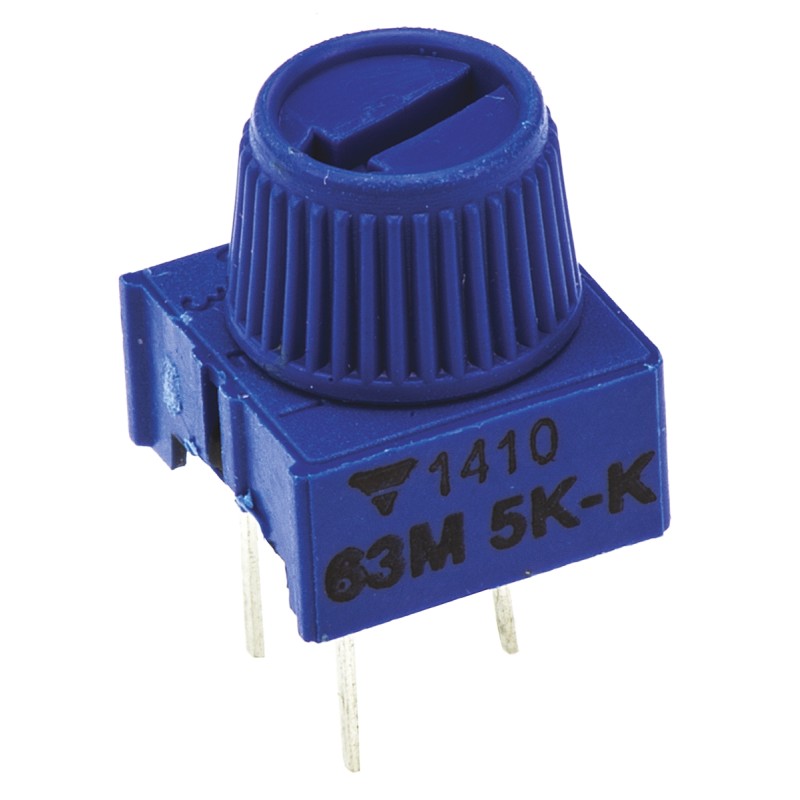 400 pcs - 5kΩ, Through Hole Trimmer Potentiometer 0.5W Top Adjust Vishay, 63M
