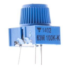 400 pcs - 100kΩ, Through Hole Trimmer Potentiometer 0.5W Top Adjust Vishay, 63M