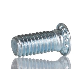 1 Bag of 50 - RS PRO Steel Zinc plated & clear Passivated Self Clinching Stud, M4, length-10mm