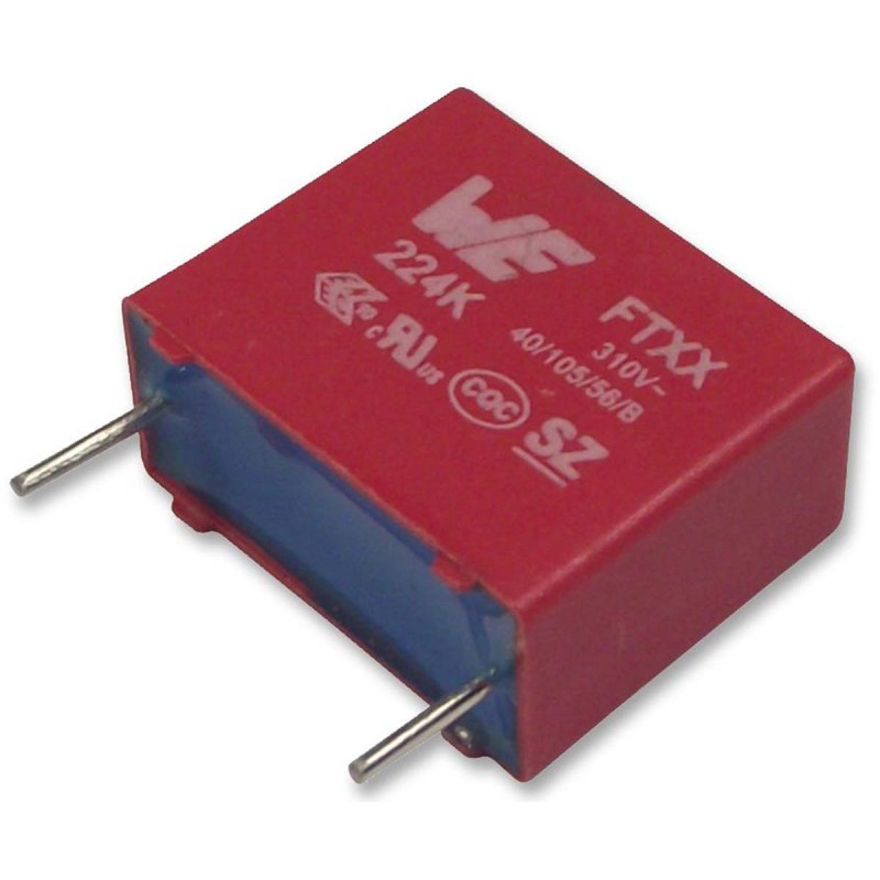 2 pcs - Wurth Elektronik WCAP-FTXX Polypropylene Capacitor PP, 310V ac, ±10%, 1.5μF, Through Hole