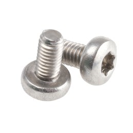 1 Bag of 50 - RS PRO Plain Pan Stainless Steel Tamper Proof Security Screw, M3 x 6mm